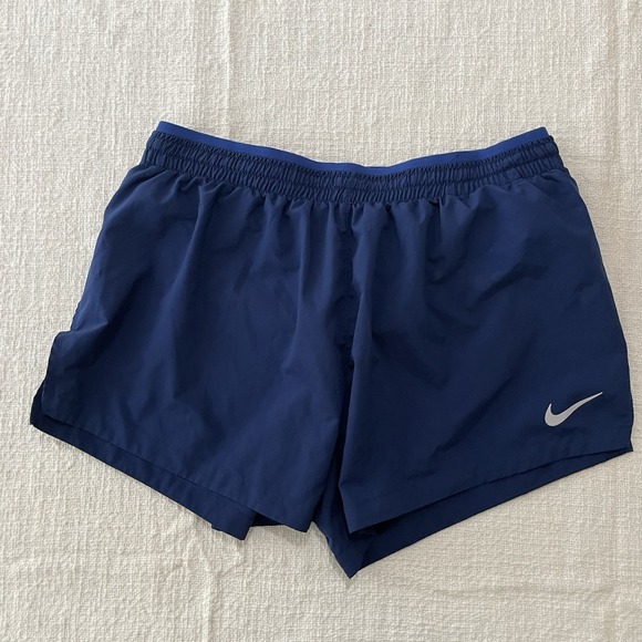 Nike Shorts Women's Medium Navy Blue Pull On Activewear Dri Fit Running EUC - Picture 1 of 7